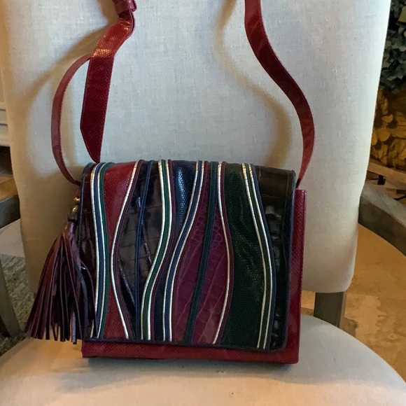 Vintage Sharif Handbag Purse in Reptile Leather - Picture 8 of 10